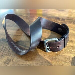 Express Medium Brown Leather Belt